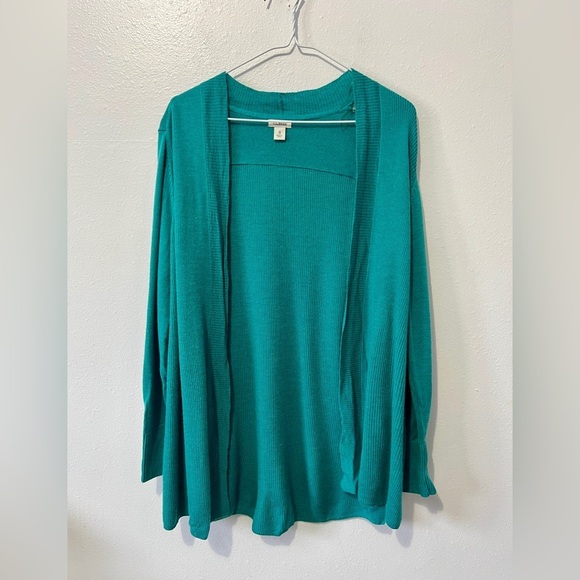 L.L Bean Teal 100% Merino Wool Cardigan - Medium - Picture 2 of 7